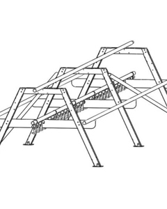 A-rack metal 5800 with 4 perches with drinker